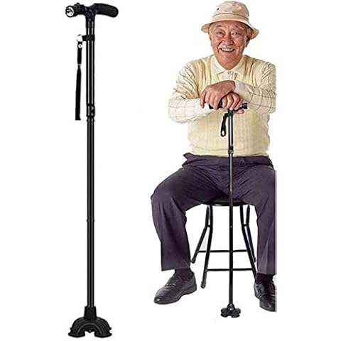 Bastón plegable con luz LED y base antishock Cover