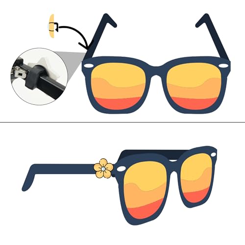 6Pcs Stars Sunglasses Charms, Glass Charm, Multicolour Fashionable and Trendy Accessories for Womens and Grils Gifts, Wear Lightweight and Comfortable Butterfly Decorations Glasses.2