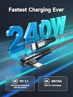 ZKAPOR USB C auf USB C Kabel Kurz 30CM, 240W USB C Kabel PD 3.1 90 Grad Schnellladekabel 100W USB Typ C Ladekabel für iPhone 15/15 Pro Max, Galaxy S23/S22, Pad Pro, Air, Huawei P40 /Mate 60, Pixel – Ansicht 2