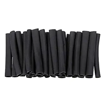 Rpi shop - 250 Pcs Black 8mm Polyolefin Heat Shrink Tube, Insulated Wire Cable Sleeve Wrap, 45mm(1.75