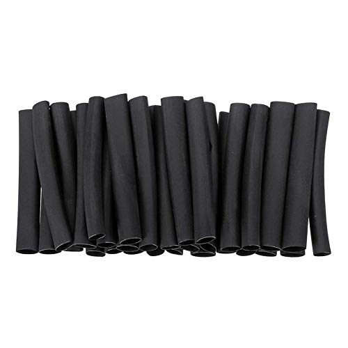 Rpi shop - 250 Pcs Black 3mm Polyolefin Heat Shrink Tube, Insulated Wire Cable Sleeve Wrap, 45mm(1.75" Inch) Machine Cut Pieces