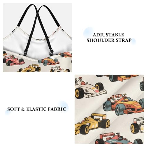 senya Girls Swimsuits One-Piece Swimwear Tie Bathing Suit Beach Summer Round Neck 9-10T Racing Pattern3