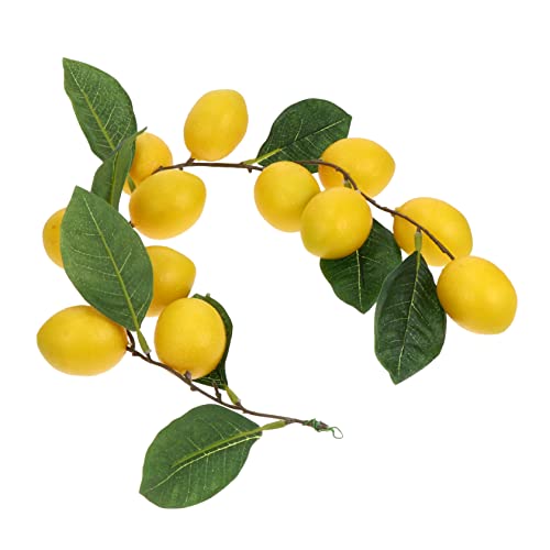 Holibanna 1 Pieza Simulación Ratán Limón Decoración De Pared De Ratán Decoración Colgante De Pared Vid De Limón Artificial Guirnalda De Limon Falso Simulado Planta Falsa Yellow El Plastico
