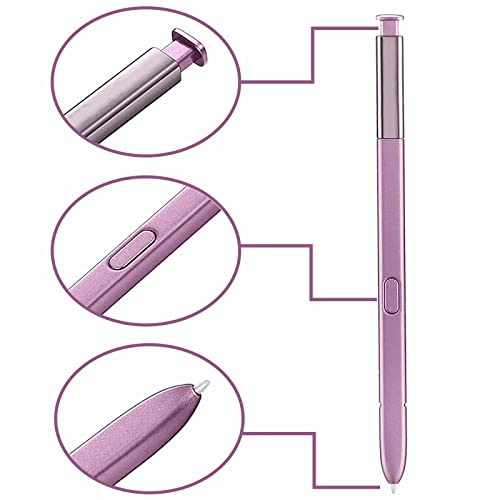 Lápiz S Pen Galaxy Note 9 de repuesto N960 morado lavanda stylus pen con Bluetooth pack 2 3