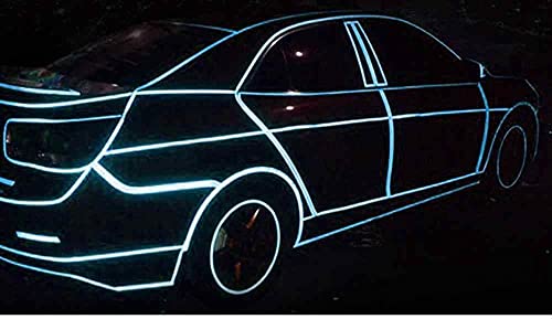 Image of EURO Car Reflective Body Self-Adhesive Glow in the Dark Strip Vinyl Neon Tape | 2 cm X 10 meter (Blue)