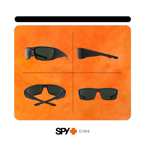 Spy Dirk Rectangular Sunglasses for Men +BUNDLE with ACCESSORY EYEWEAR KIT3