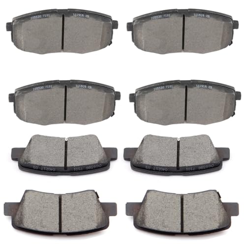 Image of SCITOO D1397 D1445 8PCS Front and Rear Ceramic Brake Pad Sets | Fit 2014-2016 For Kia For For Soul 2.0L