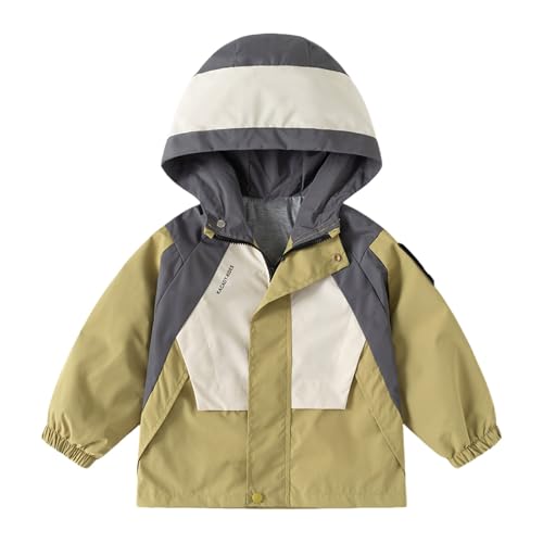 Kids Boys Thermal Hooded Windbreaker Zip Up Long Sleeve Warmth Windproof Coats Fall Thickened Lined Jackets Pockets