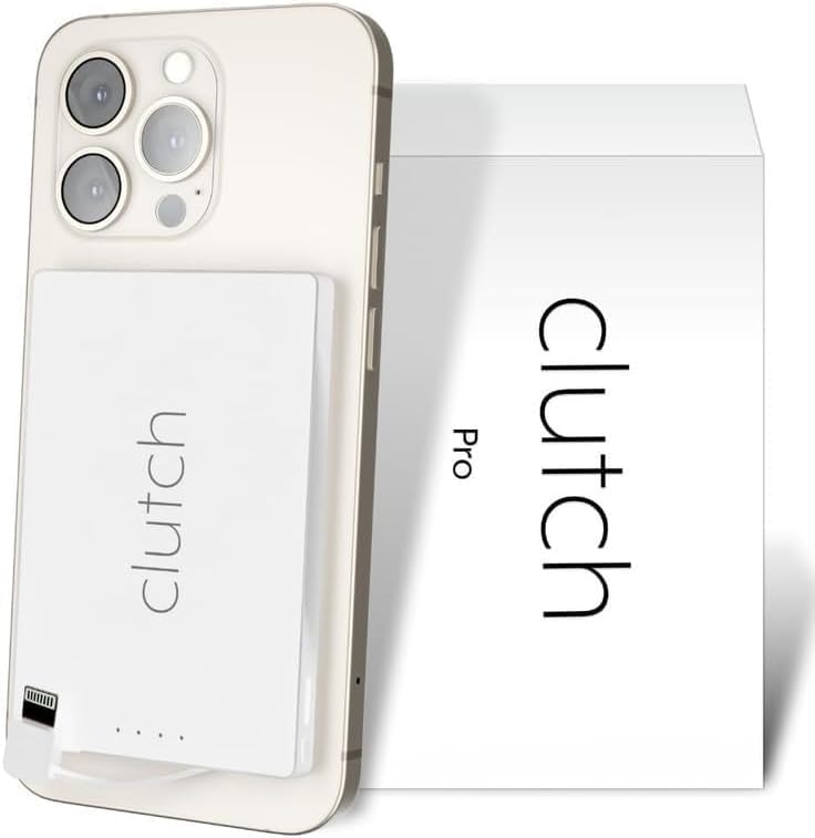 Clutch Cargador portátil Pro para iPhone para viajes, 5000 mAH, aprobado por la TSA, cargador portátil magnético seguro para avión, solo compatible