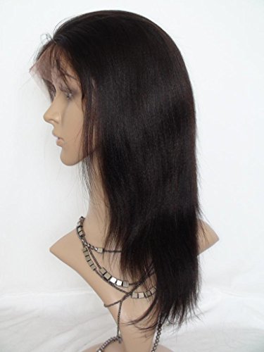 Full Lace Wigs 10" indian Hair Free Part Remy Human Hair Wig Yaki Straight #2 Trademark:hairpr