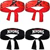 COYUN 4 pièces Ninjas Party Bandeau,Accessoires de Fête Ninja,Bandeau Ninja Enfant,Idéal pour les fêtes ninja,Halloween,Noël et les Accessoires de Décoration pour les Fêtes D'anniversaire Bandeaux
