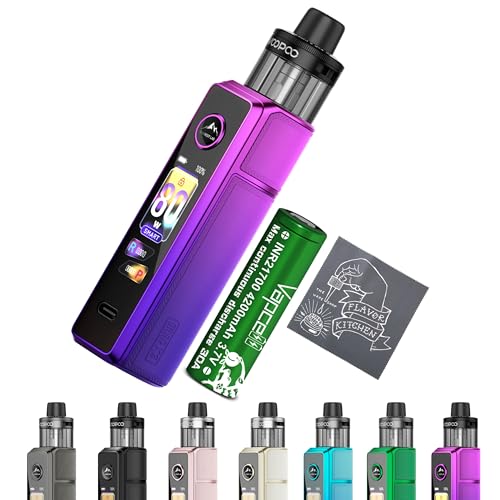 �yX3�zVOOPOO DRAG X3 Kit�b�u�[�v�[ �h���b�O �G�b�N�X�X���[�b1.66�C���`���ʃ^�b�`�X�N���[���b�Ód�e�ʎ����b�N�Z���T�[���ځbVAPCELL 21700�o�b�e���[�EFlavorKitchen�I���W�i���N���X�t���bVAPE �X�^�[�^�[