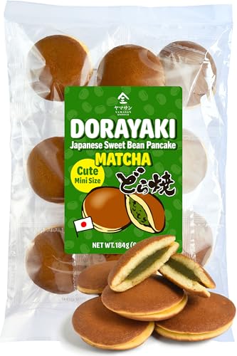 YAMASAN KYOTO UJI Dorayaki Japanese Matcha Sweet Bean Paste Pancake, Traditional Japanese Wagashi...