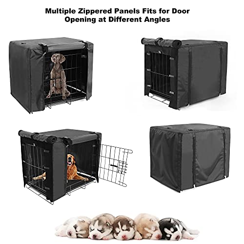Dog Crate Cover, Waterproof Durable Oxford Pet Kennel Cover Outdoor Indoor Door Wire Dog Cage Protective Cover Universal⦠- Image 5