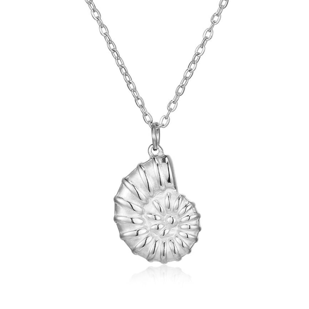 Stainless Steel 18K Gold Plated Conch Pearl Necklace Women,Ocean Jewelry Necklace Birthday Gifts for Women