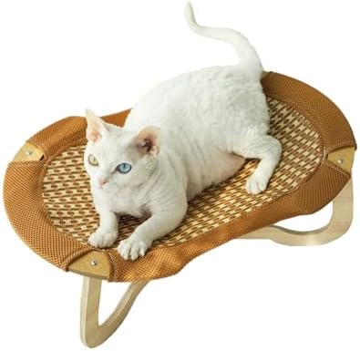 Genérico Silla Cama Gato Mimbre,59x38 Cm Cama Refrescante para Ga...