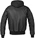 Brandit Individual Wear Men's MA-1 Hooded Bomber Jacket, Black - XL