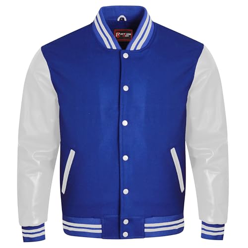 Men’s Varsity Jacket Wool Body Leather Sleeves Custom Letterman Bomber for Team & School