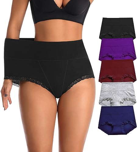 High Waisted Womens Cotton Underwear Tummy Control Comfortable Postpartum Panties Briefs