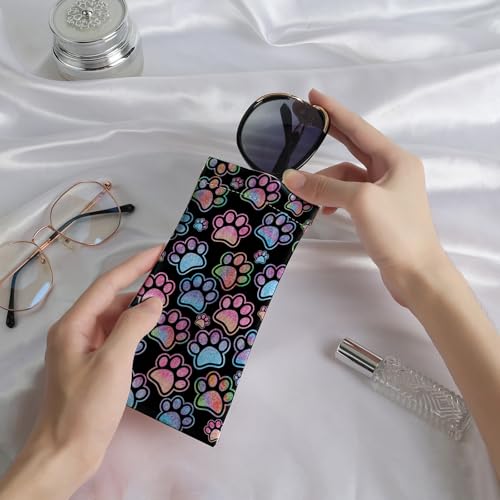 Image of Anikathy 2Pcs Sunglass Eyeglass Glasses Case Soft PU Leather with Cleaning Cloth Cute Glasses Pouch Bag for Men Women Girs