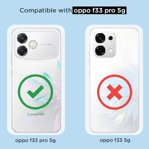 Image of Pikkme Back Cover for Oppo F33 Pro 5G Mag-Safe Shockproof PC + TPU | Protective Case Magnetic Support | Bumper Case (Transparent Mag-Safe)
