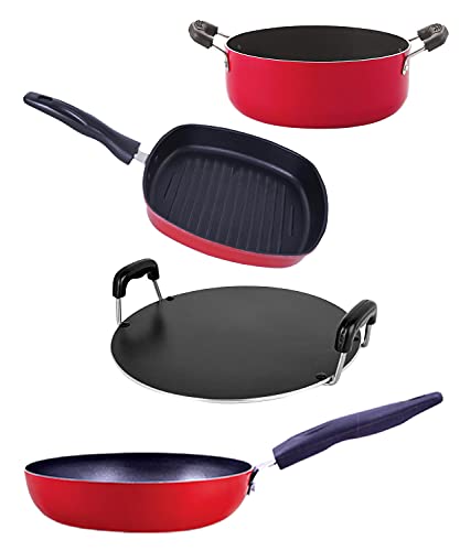 Image of NIRLON Non Stick Kitchenware Kitchen Cooking Utencil Giftset, 4 Pieces(CVG RT GP24.5 CS24)