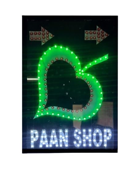 jagannath arts PAN shop LED sign board for PAN store18inch x 12inch double sided light for outdoor purposes store front wall mountable L size-image-39