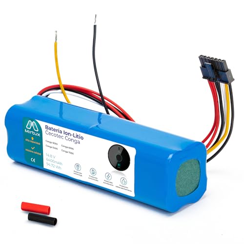 MIRTUX Batería Compatible para Conga 5090 5490 6090 7090. Capacidad 6400 mAh 94.72 WH 14.8V. Gran...