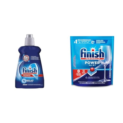 Kit Finish Abrilhantador Secante 250ml + Detergente em Tabletes 13 Unidades