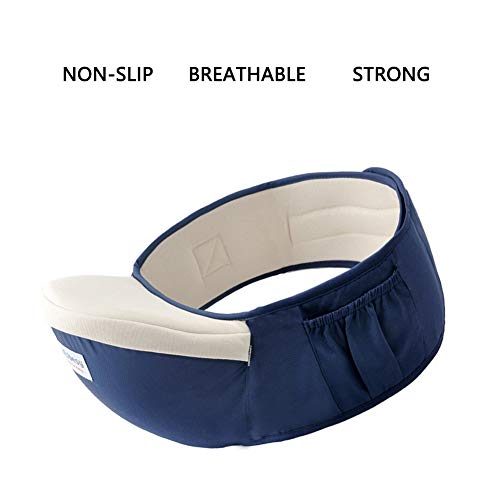 Ainomi Baby heupzitje hipseat heupdrager met zijzak zitdrager lichte babydrager buikdrager - blauw - Image 3