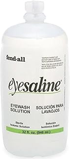 Medique Fendall Eyesaline Eyewash Solution - 32 oz Sterile Buffered Isotonic Rinse for Emergency Workplace Eye Safety