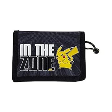 CYP BRANDS- Billetera Pokémon Portafogli, Colore Negro, Medio, BR-301-PK