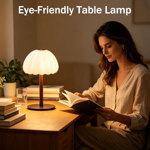 Image of Cordless Shower Lamp, IP65 Waterproof Rechargeable Cloud Light, Touch Dimmable Table Lamp with 3000mAh Battery, 4 Modes Color Changing Mood Light for Inside Shower, Bathroom, Bedroom