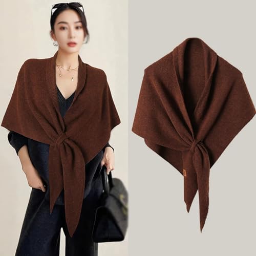 Gettoreach Women's Solid Color Shawl,Women's Spring and Summer All-Match Triangle Scarf,Casual Soft Comfortable Shawl4