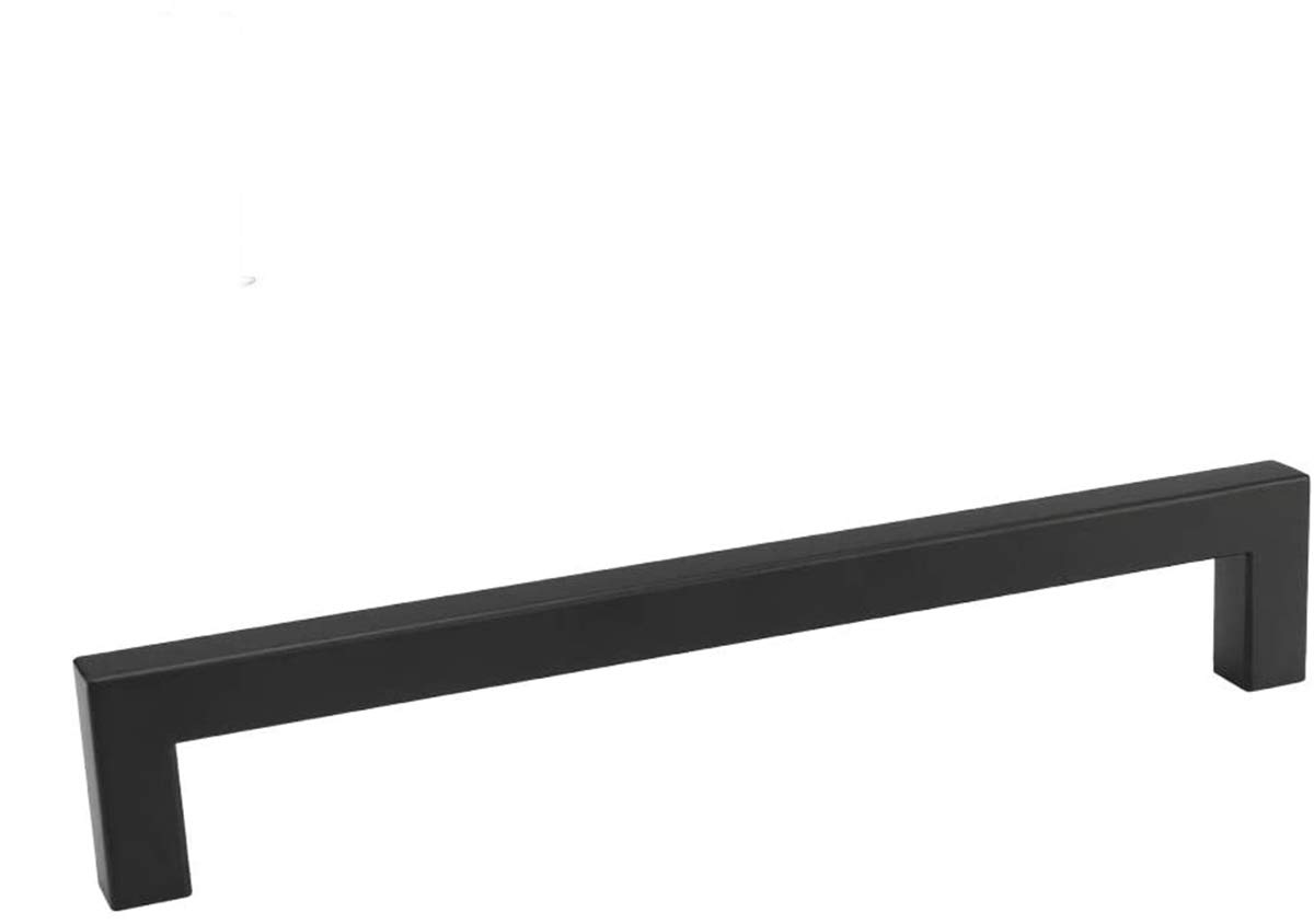DELFINO Cupboard Small Handle Closet Black Small Handle, Solid Square Cabinet Handle Black Furniture Pulls Hole Centers Black Cabinet Hrdware, Modern Bedroom Cabinet Handles 1 Pack