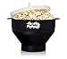 The Original Proper Popper Mikrowellen-Popcorn-Druckknopf, Silikon-Popcorn-Maker, faltbare Schüssel, BPA-frei und spülmaschinenfest – (schwarz)