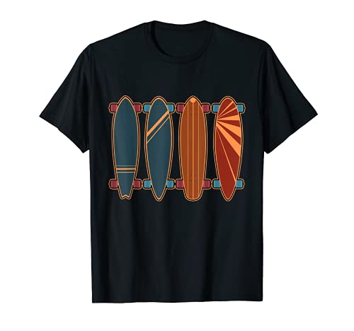 Longboard Retro Longboarding Lovers Y Longboarder Regalo Camiseta
