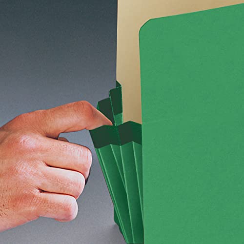 Image of Smead File Pocket, Straight-Cut Tab, 5-1 /4 inch Expansion, Letter Size, Green, 10 per Box (73236) (Pack of 5)