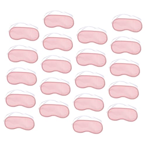 Yardenfun 20個 一次性ポリエステル製アイマスク 軽量柔らかい睡眠用アイシェード 快適な装着感で昼寝や旅行に コッアイマスク代替として目を