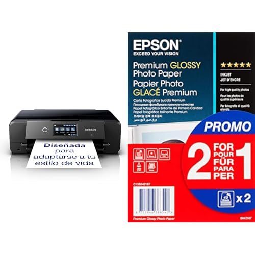 Epson Bundle of Expression Photo XP-980 | Impresora Fotográfica WiFi A3 Multifunción Premium Glossy - Papel Fotográfico, 10 x 15 cm, 2 x 40 Hojas, 255 g
