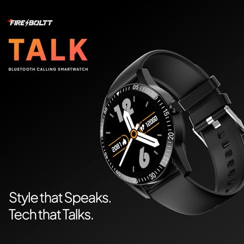 Fire-Boltt Talk Bluetooth Calling Smartwatch, 1.39″ TFT Display with Dual Button, Hands On Voice Assistance, 120 Sports Modes, in Built Mic & Speaker (Talk, Black) Fire-Boltt Talk Bluetooth Calling Smartwatch, 1.39″ TFT Display with Dual Button, Hands On Voice Assistance, 120 Sports Modes, in Built Mic & Speaker (Talk, Black)