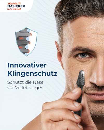 SilkslidePro Nasierer - Nasenhaartrimmer Herren - Nasenhaarentferner - Hochpräzise Klingen aus...