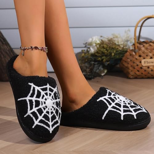 Image of LNERIP Slippers Winter Womens Mens Fluffy Plush Slippers Animals Cute Cartoon House Slippers Cuddly Warm Shoes Indoor Outdoor Girls Women