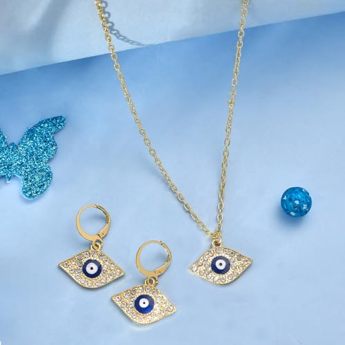 Guardian Evil Eye Pendant Set Necklace Bracelet Earrings