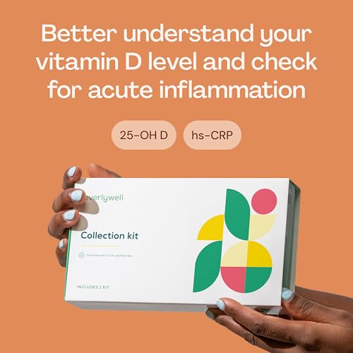 Image of Everlywell At-Home Vitamin D and Inflammation Test Collection Kit for Women and Men, with Accurate Results from a CLIA-Certified Lab Within Days, for Ages 18 Plus