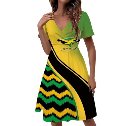 Image of Women's Summer Dresses Short Sleeve Formal Dresses with Pockets | Lightweight polyester fabric delivers cool airflow during hot summer outdoor activities