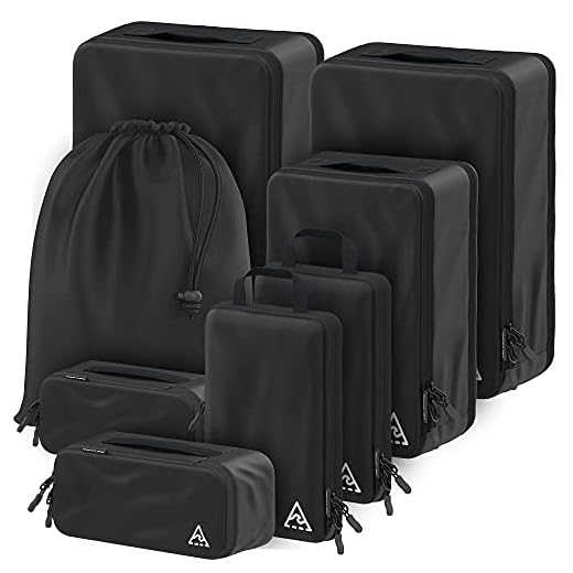 8-Piece Deluxe Travel Packing Cubes
