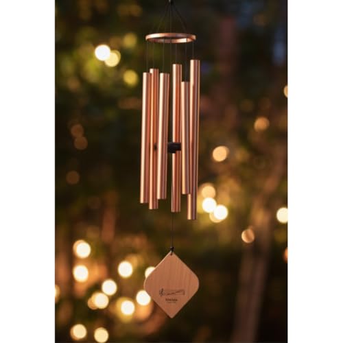 Image of 6 Pipe Large Wind Chimes for Home, Garden & Balcony | Rose Gold Metal Wind Chime for Positive Energy, Vastu, Meditation & Home Decor | Ideal for Pooja, Housewarming & Return Gift