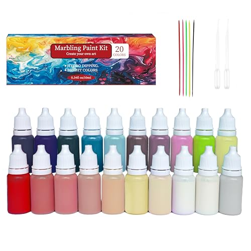 JAJADO 27 Pcs Water Marbling Paint Kit, Water Paint Marbling
