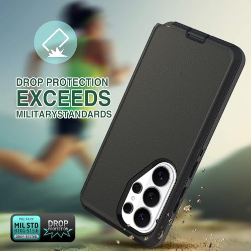 Image of Rugged Case Compatible with Samsung Galaxy S26 Ultra | Heavy-Duty Shockproof Protective Cover, Black